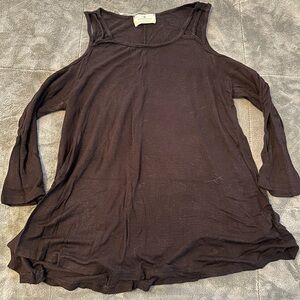 Chic Black 3/4 Length Sleeve Blouse